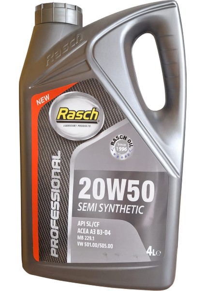 20W50 Semi Synthetıc Motor Yağı 4 Lt