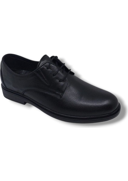 Paggi 613 Erkek Siyah Bağcıklı Hakiki Deri Oxford Günlük Kullanım Poli Taban ( Hafif ) Ayakkabı fırsatları