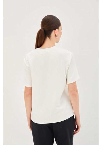 Bisiklet Yaka Düz Kesim Kısa Kol Örme Tişört modelleri