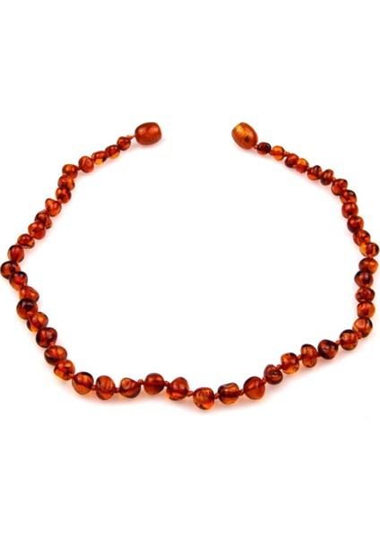 Kehribar Bebek Kolyesi 587 Koyu Bej