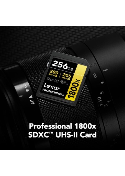 Prof 256GB 1800X Sdxc Uhs-Ii 270MB/S Read 180MB/S Write C10 V60 U3 fırsatları