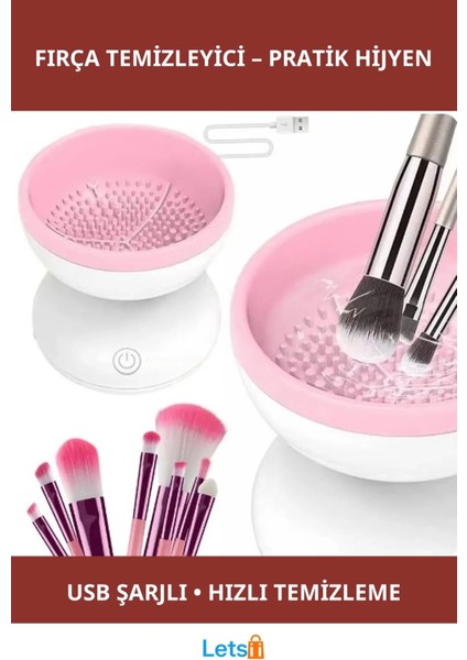 USB Şarjlı Elektrikli Makyaj Fırçası Temizleyici