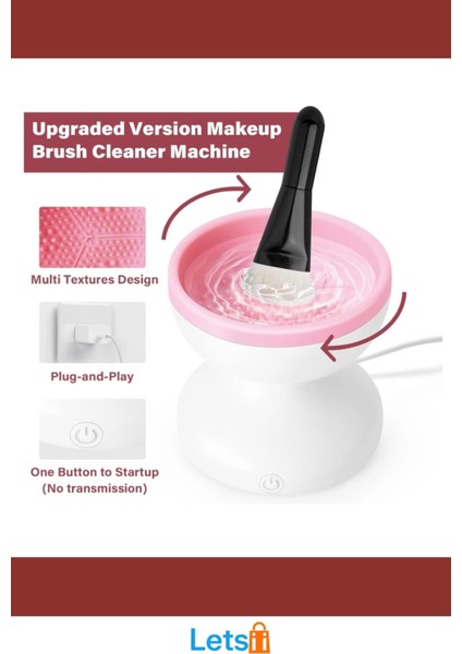 USB Şarjlı Elektrikli Makyaj Fırçası Temizleyici modelleri