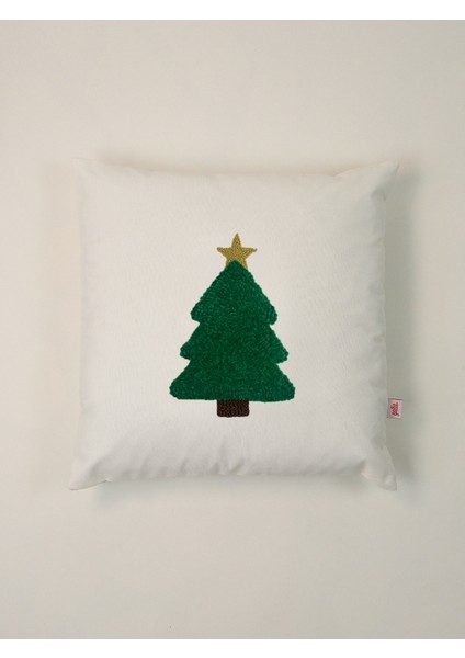 Star Tree Yılbaşı Serisi Yılbaşı Çam Ağaç Kadife Punch Kırlent Yastık Kılıfı
