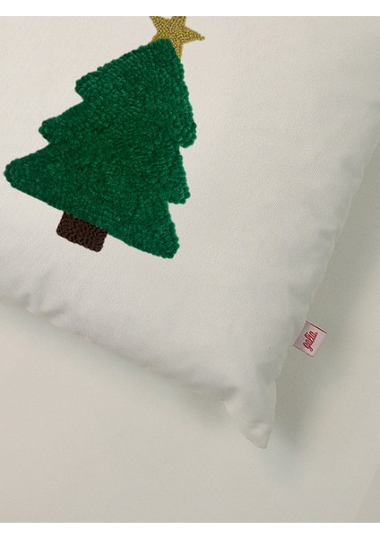 Star Tree Yılbaşı Serisi Yılbaşı Çam Ağaç Kadife Punch Kırlent Yastık Kılıfı modelleri