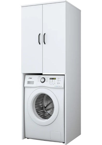 Çamaşır Makinesi Dolabı 2 Kapaklı 2 Raflı Banyo Dolabı indirimleri