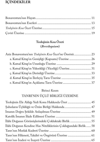 Teolojinin Kısa Özeti modelleri