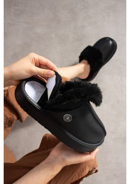Içi Tüylü Dışı Eva Su Geçirmez Kaymaz Taban Önü Kapalı Ev Terliği Kışlık Terlik fiyatları