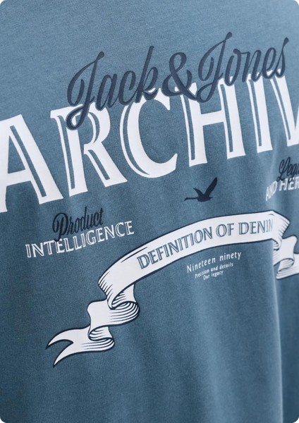 Jack&jones 12294516 Jjedover On Yazılı Battal Buyuk Beden Kısa Kol Tshırt fırsatları