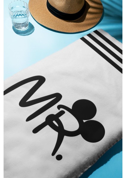 Dijital Baskı Plaj Deniz Havlusu Mr Mickey Desenli Peştamal HVL0102 fiyatları