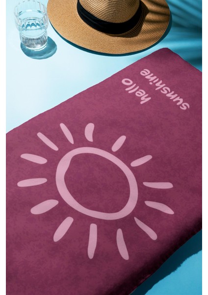 Dijital Baskı Plaj Deniz Havlusu Hello Sunshine Desenli Peştamal HVL0003 fiyatları