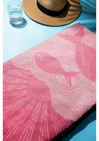 Dijital Baskı Plaj Deniz Havlusu Balık Desenli Peştamal HVL0069 fiyatları