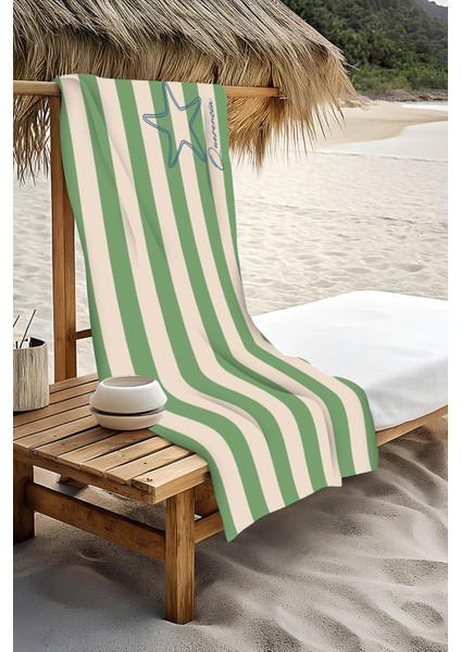 Dijital Baskı Plaj Deniz Havlusu Renkli Çizgi Desenli Peştamal HVL0082 modelleri