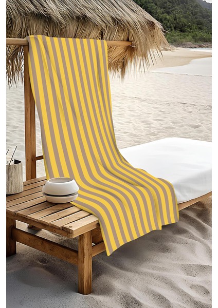 Dijital Baskı Plaj Deniz Havlusu Renkli Çizgili Desen Peştamal HVL0222 modelleri