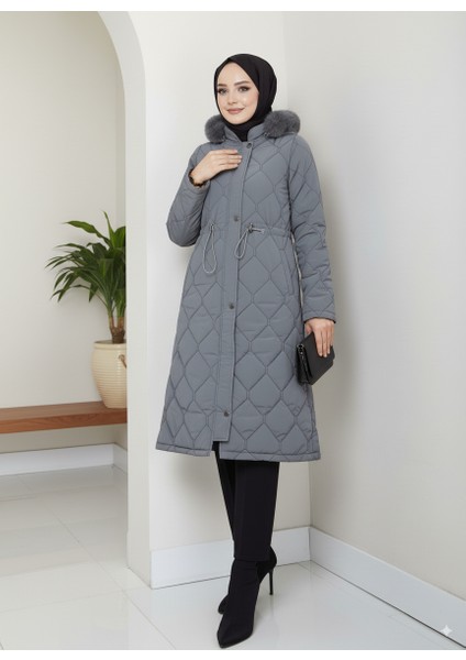 Kadın Beli Bağcıklı Nova Kumaş Mont indirimleri