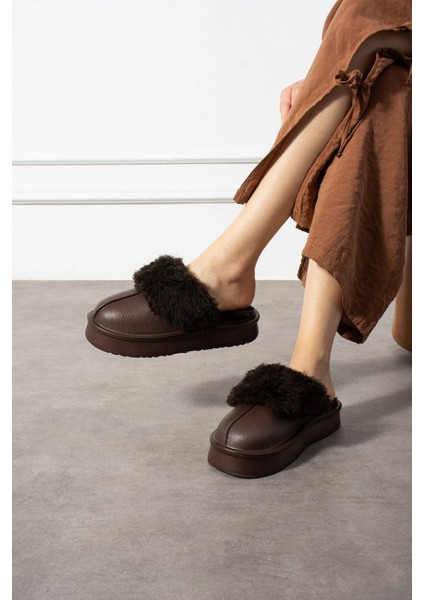 Içi Tüylü Dışı Eva Su Geçirmez Kaymaz Taban Önü Kapalı Ev Terliği Kışlık Terlik fiyatları