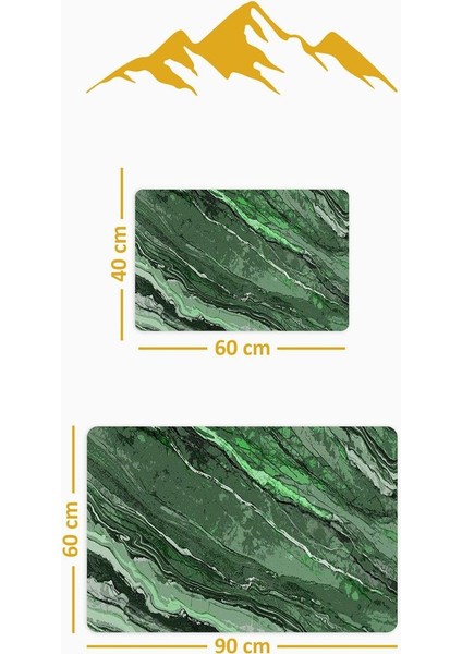 Yıkanabilir Kaymaz Tabanlı Modern Desenli 2'li Banyo Paspas Takımı BPS0007 fiyatları