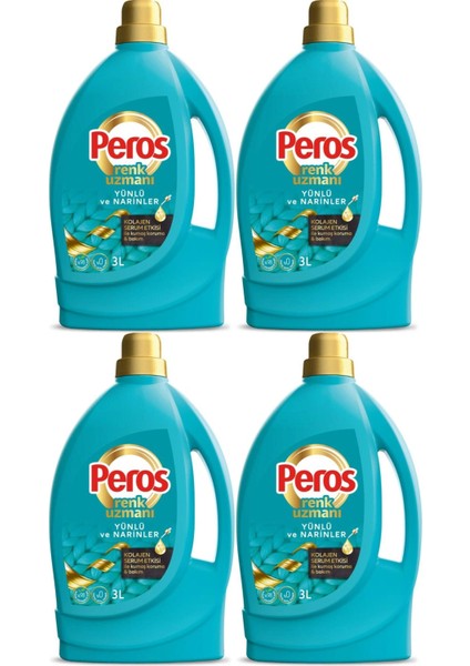 3 L Sıvı Çamaşır Deterjanı Yünlü ve Narinler 4 Adet