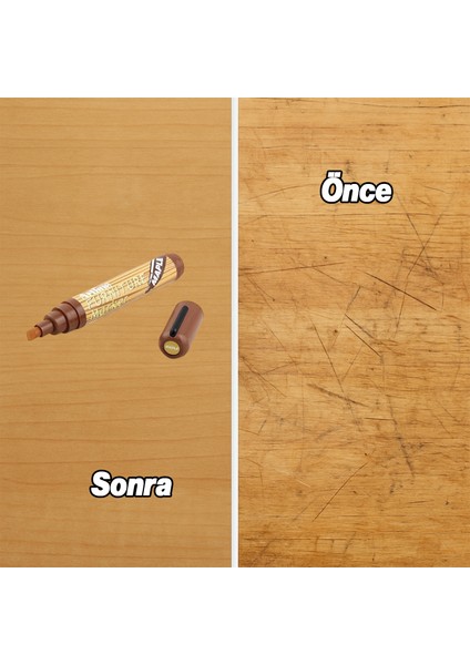 Akçaağaç Renk Mobilya Rötuş Kalemi Ahşap Masa Sehpa Dolap Kalem Parke Çizik Giderici Çatlak Kapatıcı fiyatları