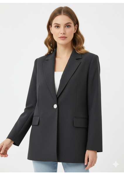 60776 Metal Düğmeli Blazer Ceket
