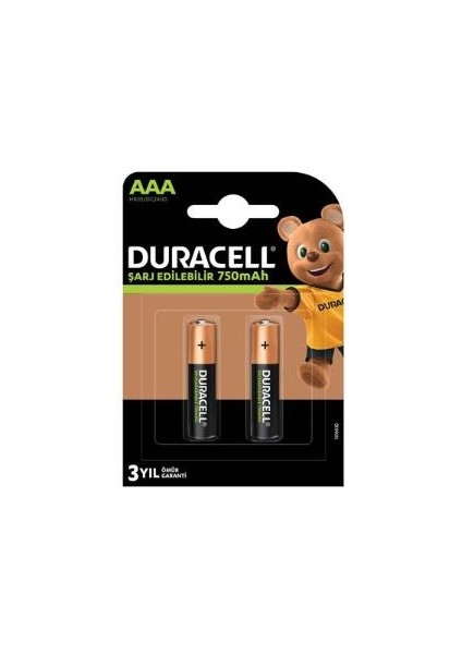 Şarj Edilebilir Pil 2'li Aaa 750 Mah