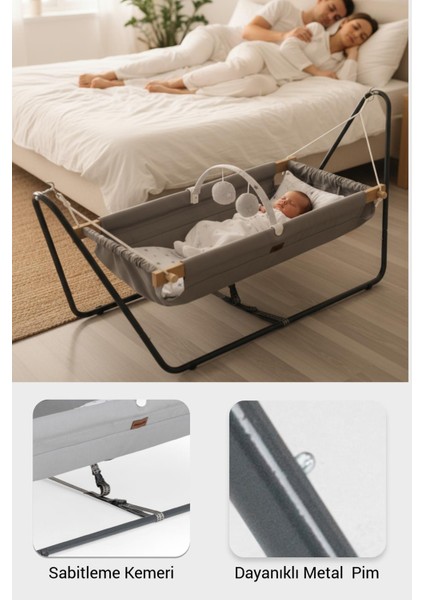 Cozy Nest Hamak Beşik Gri, Anne Yanı Bebek Hamağı modelleri