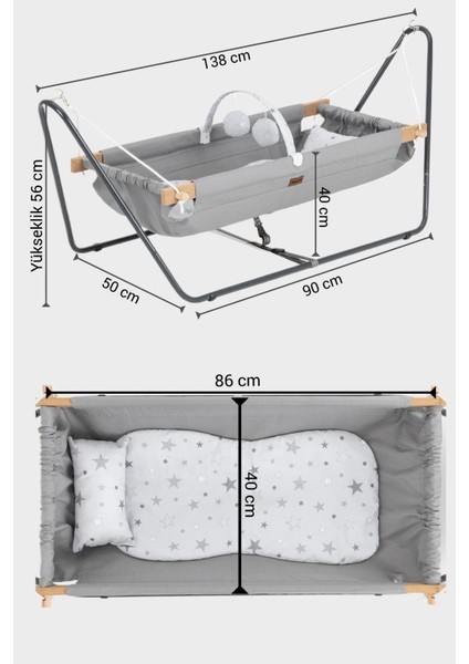 Cozy Nest Hamak Beşik Gri, Anne Yanı Bebek Hamağı fırsatları