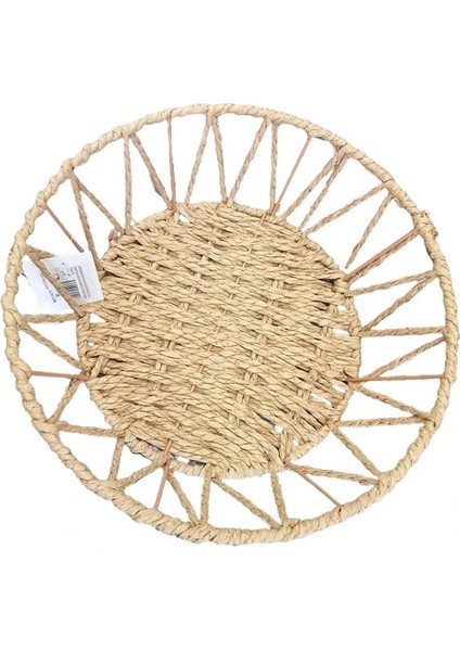 Buğz Doğal Örgü Yuvarlak Sepet