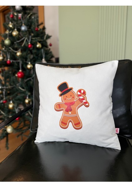 Yılbaşı Serisi Kurabiye Baskı Kırlent Yastık Kılıfı fiyatları