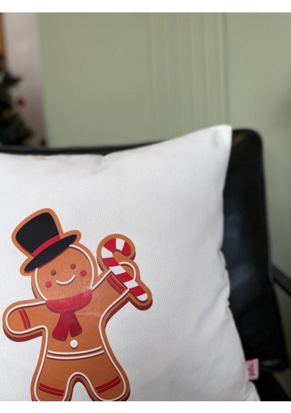 Yılbaşı Serisi Kurabiye Baskı Kırlent Yastık Kılıfı fırsatları