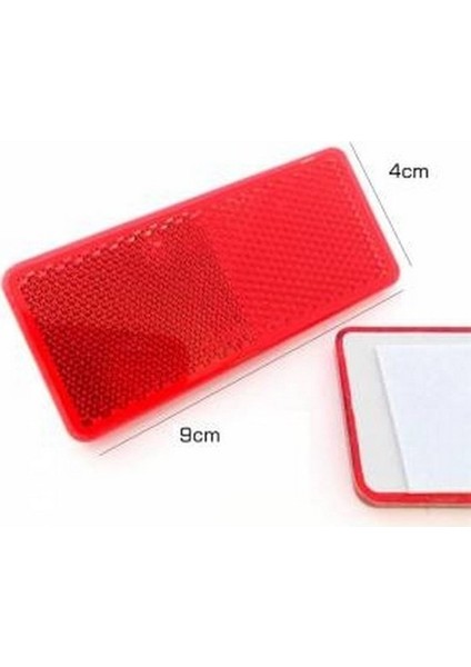 Motosiklet Kırmızı Dikdörtgen Reflektör