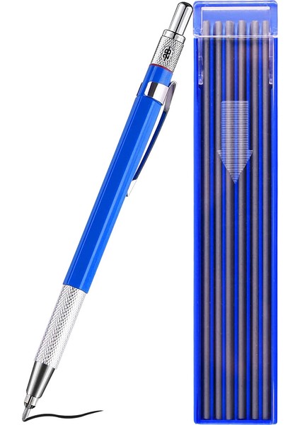 12 Adet Yuvarlak Gümüş Yedekli Silver Streak Kaynakçı Kalemi, Metal Işaretleyici Kalem, Metal Karbür Çizici Mekanik Kalemler (Yurt Dışından)