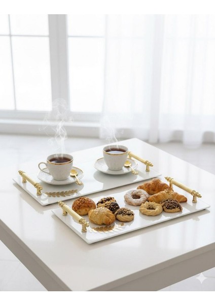 Dekoratif Aynalı Yaprak Desenli Sunum Tepsisi, Çay Tepsisi ,lüx Çay Tepsisi fiyatları