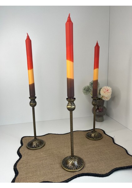 Renkli Şamdan Mum (Tek Adet Fiyatıdır )