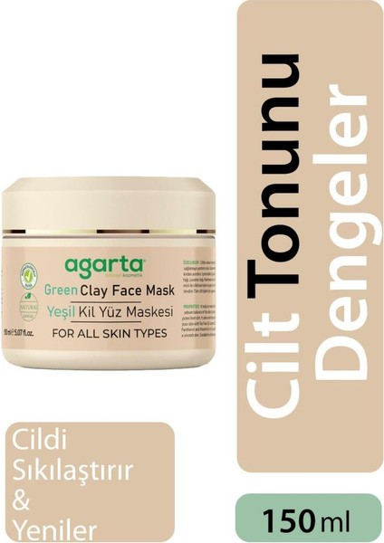 Yeşil Kil Yüz Maskesi 150 ml fiyatları