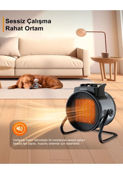 AT1H Elektrikli Isıtıcı Fan Gri | 3000W Hızlı Isınma, 3 Kademeli Ayar, Sessiz Ptc Isıtma Teknolojisi modelleri