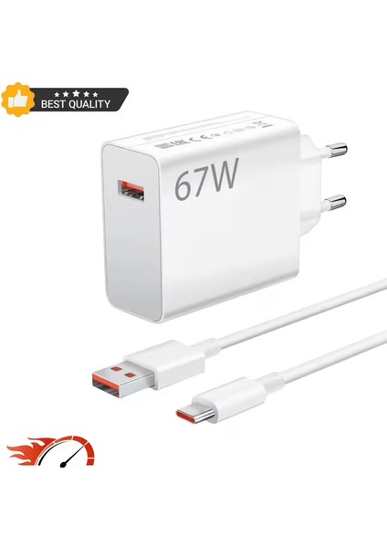 67W Turbo Şarj Aleti Type-C Çıkışlı Şarj Kablosu ve Adaptör Seti Huawei Madepad 11- 11.5- Matepad Pro Için Tam Uyumlu