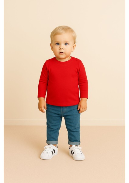 Uzun Kollu Basic Bebek Tişört & Bluz Omuzdan Çıtçıtlı fiyatları