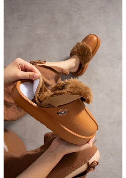 Içi Tüylü Dışı Eva Su Geçirmez Kaymaz Taban Önü Kapalı Ev Terliği Kışlık Terlik modelleri