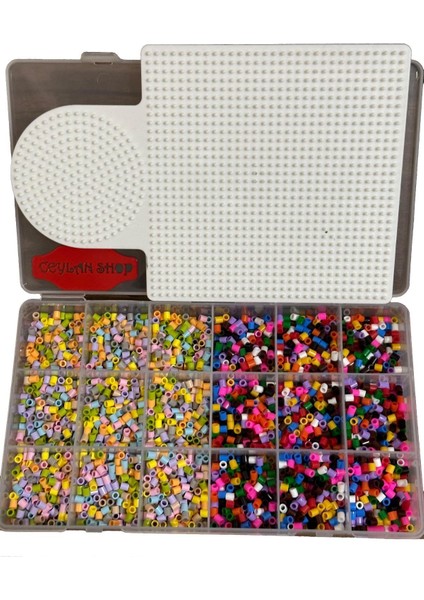 Hama Ütülenebilen Karma Boncuk Seti 3600 Adet Tabla ve Organizer Dahil (5mm Midi Boncuk) (5mm Midi Boncuk) (Canlı ve Pastel Karma Renkler Içerir)