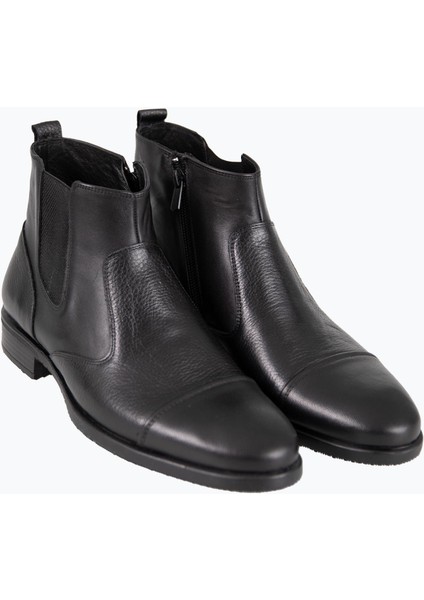 Erkek Bot Chelsea Fermuarlı Hakiki Deri Rahat Eva Taban Siyah fiyatları