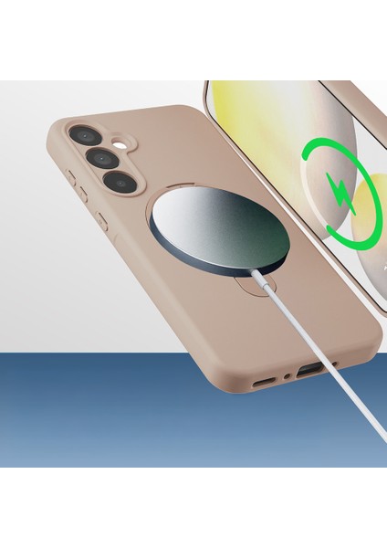 Samsung Galaxy A17 Kılıf M-Safe Şarj Özellikli Standlı Zore Samara Kapak + Privacy Hayalet Ekran Koruyucu modelleri