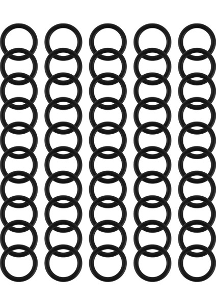 50 x Nitril Kauçuk O Halkası Siyah 11 mm x 15 mm x 2 mm Rondela Sızdırmazlık Torbaları Kauçuk Pedler (Yurt Dışından)