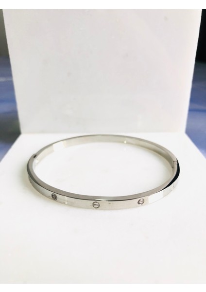 Taş Detaylı Ince Çelik Kelepçe Bileklik fırsatları