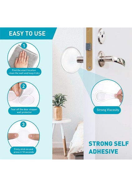 12X Kapı Durdurucu Duvar Koruyucu, 2 Inç Şeffaf Kapı Tokmağı Duvar Koruyucu Duvar Yüzeyini Korur (Yurt Dışından) modelleri