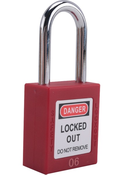 10 Kırmızı Kilitli Etiketli Kilitler ve 10 Kilitli Etiketli Etiket, Farklı Anahtarlı, Uyumlu Güvenlik Kilitleri (Kırmızı, Farklı Anahtarlı) (Yurt Dışından)