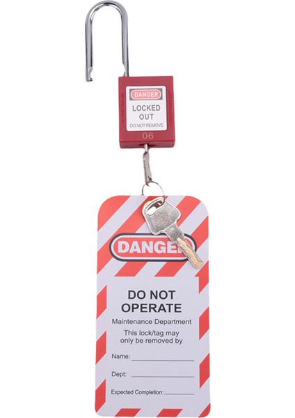 10 Kırmızı Kilitli Etiketli Kilitler ve 10 Kilitli Etiketli Etiket, Farklı Anahtarlı, Uyumlu Güvenlik Kilitleri (Kırmızı, Farklı Anahtarlı) (Yurt Dışından) fiyatları