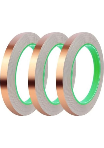Adet Bakır Folyo Bant (1/2 Inç x 66 Ft) Gitar ve Emı Koruması Için Çift Taraflı Iletkenli Bakır Bant, El Sanatları (Yurt Dışından)