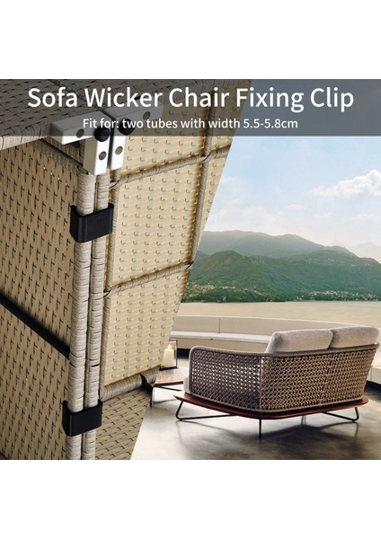 10 Parçalı Rattan Hasır Bahçe Mobilya Hizalama Bağlantı Elemanı Kanepe Klipsi Bağlantı Elemanı Rattan Mobilya Kanepe Için Uygun (Yurt Dışından) modelleri