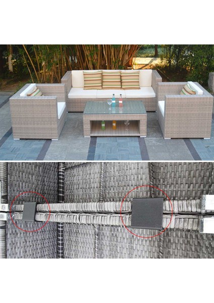 10 Parçalı Rattan Hasır Bahçe Mobilya Hizalama Bağlantı Elemanı Kanepe Klipsi Bağlantı Elemanı Rattan Mobilya Kanepe Için Uygun (Yurt Dışından) indirimleri
